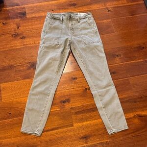 Cosmic Blue Love cargo skinny pants. Size 27. Olive/khaki in color.